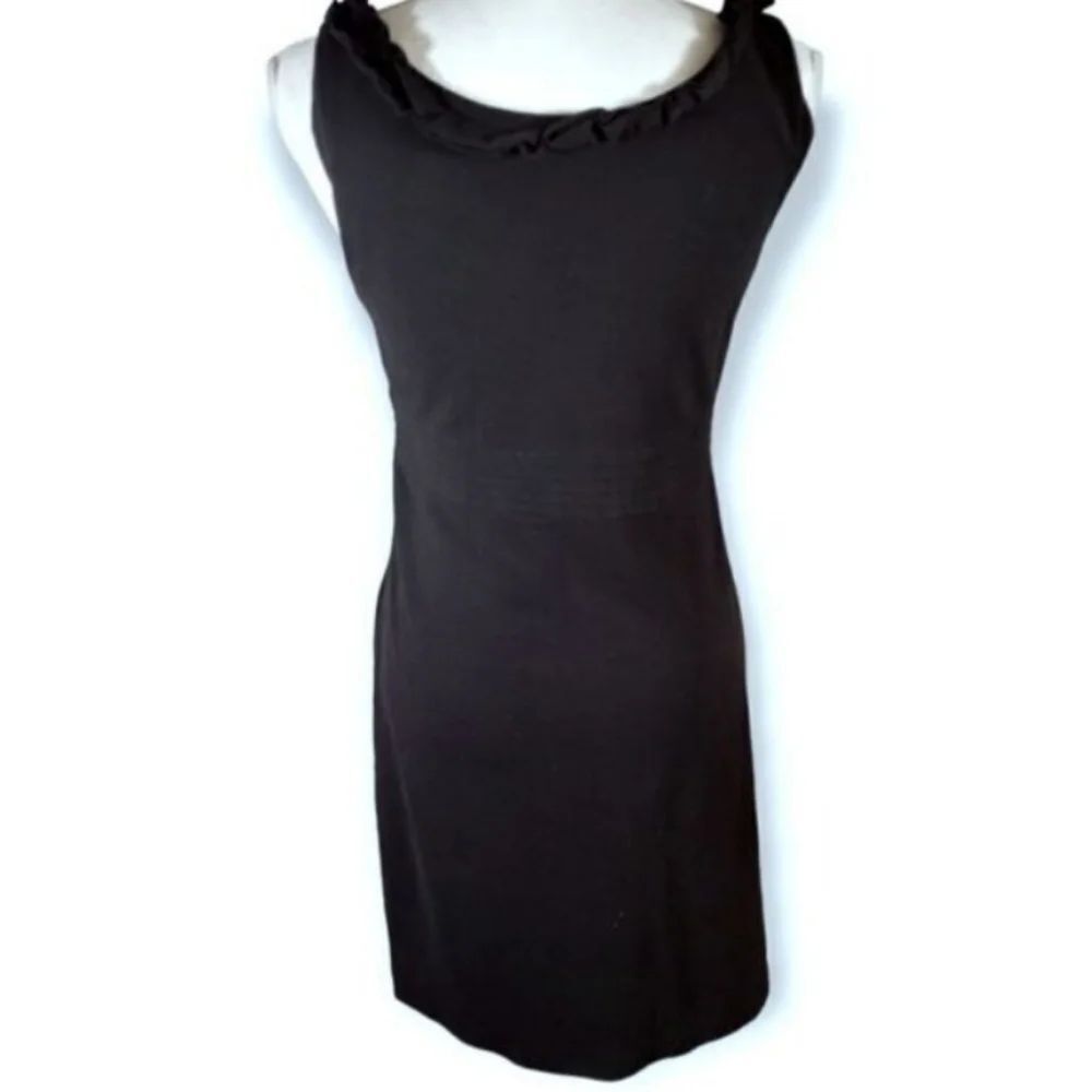 J.CREW BLACK RUFFLE DRESS SZ.2 EUC. - Picture 6 of 9
